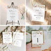 Tiny Wildflower repetitie diner uitnodiging