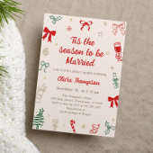 Hand Drawn Tis the Season Christmas Bridal Shower  Papieren Bordje