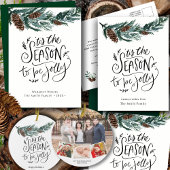 Fun Script Family Photo is het seizoen van de jole Ornament