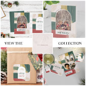 Samen en samen | Abstracte moderne kerst Inpakpapier Vel