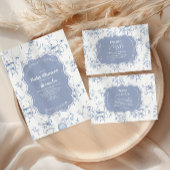 Toile De Jouy Bow Beer Baby shower Kaart