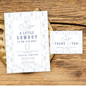 Cowboy Baby shower Raad eens hoeveel snoepjes Informatiekaartje