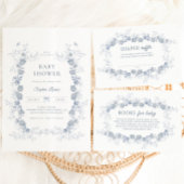 Toile de Jouy Dusty Blue Chinoiserie Floral Bedankdoosjes