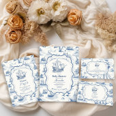 Toile Nautisch Baby shower Boeken voor Baby Informatiekaartje