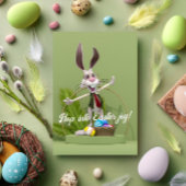 Toon Konijn Staande bij Paaseieren Glas