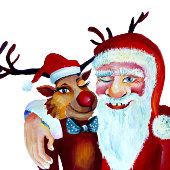 Traditionele Magische Sinterklaas die rudolf gliml Kussen