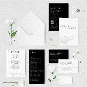 Elegant Bruiloft Custom Modern Zwart Minimalist Gastenboek