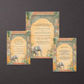 Traditionele Zuid-Indiase foto QR Code bruiloft Drieluik Uitnodiging (Personaliseer de collectie van deze zelfstandige maker.)