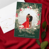 Traditionele waterverf kerst bloemenkrans bedankjes labels (Personaliseer de collectie van deze zelfstandige maker.)