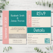 Transformative Teal Modern  Contemporary Wedding Ronde Sticker (Personaliseer de collectie van deze zelfstandige maker.)