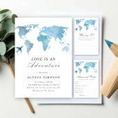 Reis Bruiloft Love Is An Adventure Kaart