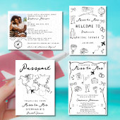 Dubbelzijdig vliegtuig Travel Thema Recept Kaart