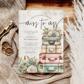 Floral Miss to Mrs Travel Vrijgezellenfeest Ticket Kaart