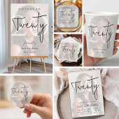 Modern Twenty Birthday Custom Party Cup Papieren Bekers