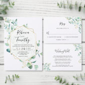 Geometric Greenery Lijst Dank u Kaart (Personaliseer de collectie van deze zelfstandige maker.)