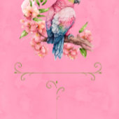 Trendy Cute Parrot Bird Pink Girl Baby shower Clas Ronde Sticker