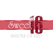 Sweet Sixteen Sparkle Word Cloud Red ID265 Inpakpapier Vel