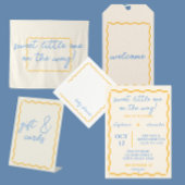 geel en blauw bedankjes bedankkaart