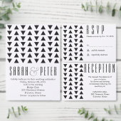 Driehoeken moderne bruiloft dank u Briefkaart (Personaliseer de collectie van deze zelfstandige maker.)