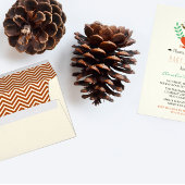 Stamlandschap Vos Baby Shower Uitnodiging