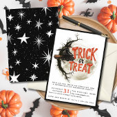 Aangepaste naam Trick or treat  heks Halloween Kartonnen Onderzetters