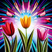 Trio Tulips: Een springen van Springtime Beauty Leggings