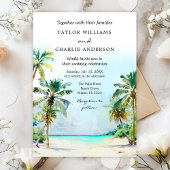 Tropisch strand Destination Wedding Briefkaart