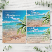 Turquoise getijden Tropisch strand bruiloft detail Informatiekaartje (Personaliseer de collectie van deze zelfstandige maker.)