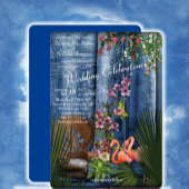 Tropisch  blauw marmerpaleis canvas afdruk