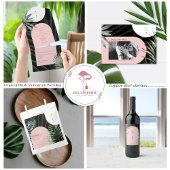 Monogram Tropische Blush Roze Boog Palm Bladeren Servet