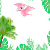 Roze tropisch vliegend Baby shower Dinosaur Bedankdoosjes