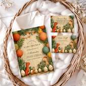 Tropical Dinosaur Theme Baby Shower Kaart