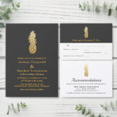 Tropische elegantie | Ananas bruiloft programma Programmakaart (Personaliseer de collectie van deze zelfstandige maker.)