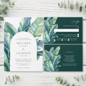 Wilde en tropische bladeren Exotisch Bladgroen Vierkante Sticker (Personaliseer de collectie van deze zelfstandige maker.)