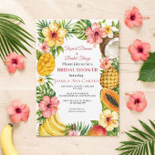 Tropisch Fruit Kokosnoot Hawaiaanse Bruiloft Cadeaulabel