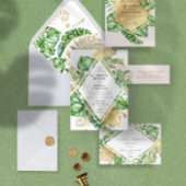 etiket van de tropische gouden bladzijden