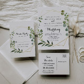 Tropisch groen blad Maid of Honor Uitnodiging Briefkaart