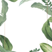 Tropische bladeren Lijst. Botanische bruiloft Programmakaart