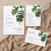 Tropisch palm Leaf Wedding RSVP (Personaliseer de collectie van deze zelfstandige maker.)