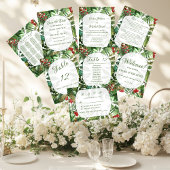 Tropische Groenen Botanische bruiloft Zitplaatsen  Kaart