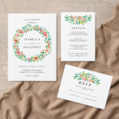 Tropische Hibiscus Bloemenbruiloft RSVP MAALTIJD K Uitnodiging Briefkaart (Personaliseer de collectie van deze zelfstandige maker.)