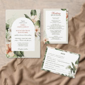 Tropische hibiscus boho pastel bloemig Save the Da Kaart (Personaliseer de collectie van deze zelfstandige maker.)