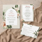 Tropische hibiscus boho pastel "Dank u" Kaart (Personaliseer de collectie van deze zelfstandige maker.)