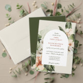 Tropische hibiscus boho bruiloft "Dank u" Kaart (Personaliseer deze collectie van deze onafhankelijke maker. Test)