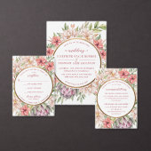 Tropical Island Pastel Floral Accommodaties RSVP Kaartje (Personaliseer de collectie van deze zelfstandige maker.)