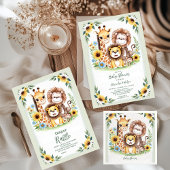 Tropische Oerwoud Safari Dieren Raffle Diapper Informatiekaartje