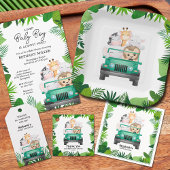 Oerwoud Dieren Safari Baby shower Kaart