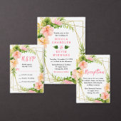 Tropical Jungle Floral Wedding Details Informatiekaartje (Personaliseer de collectie van deze zelfstandige maker.)