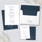 Tropisch blad Minimale Bruiloft RSVP Kaart