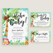 Tropische Luau Waterverf Glitter Books for Baby Informatiekaartje